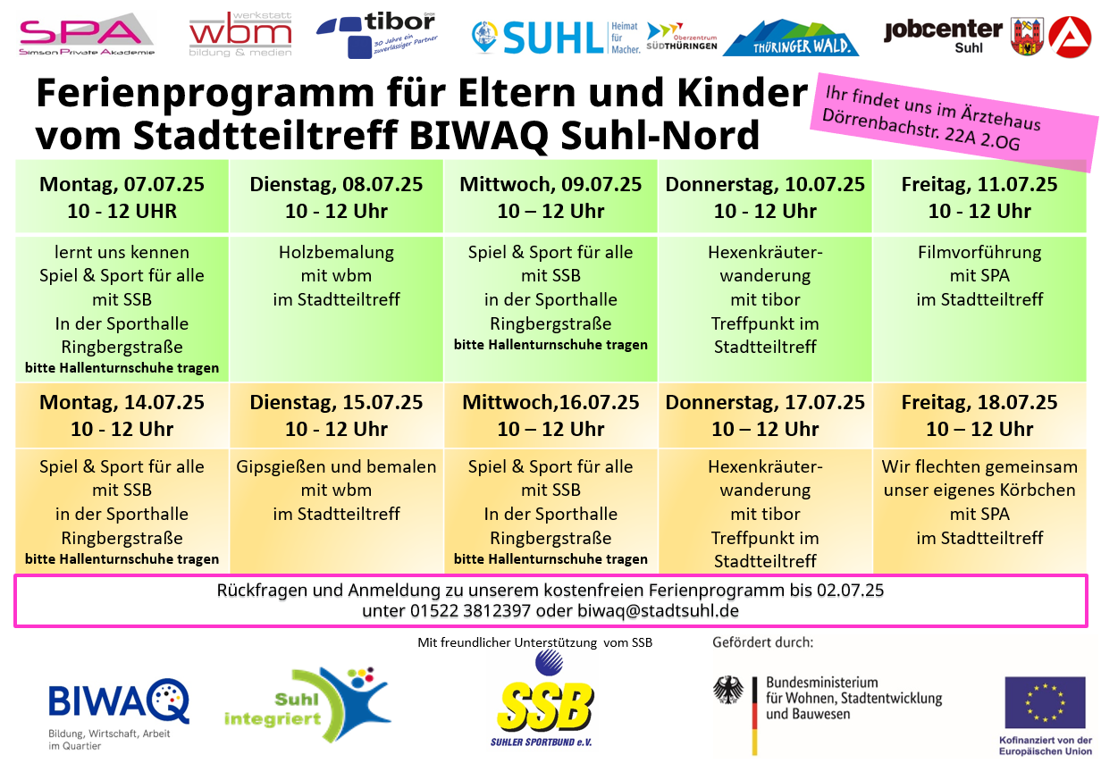 Ferienprogramm BIWAQ
