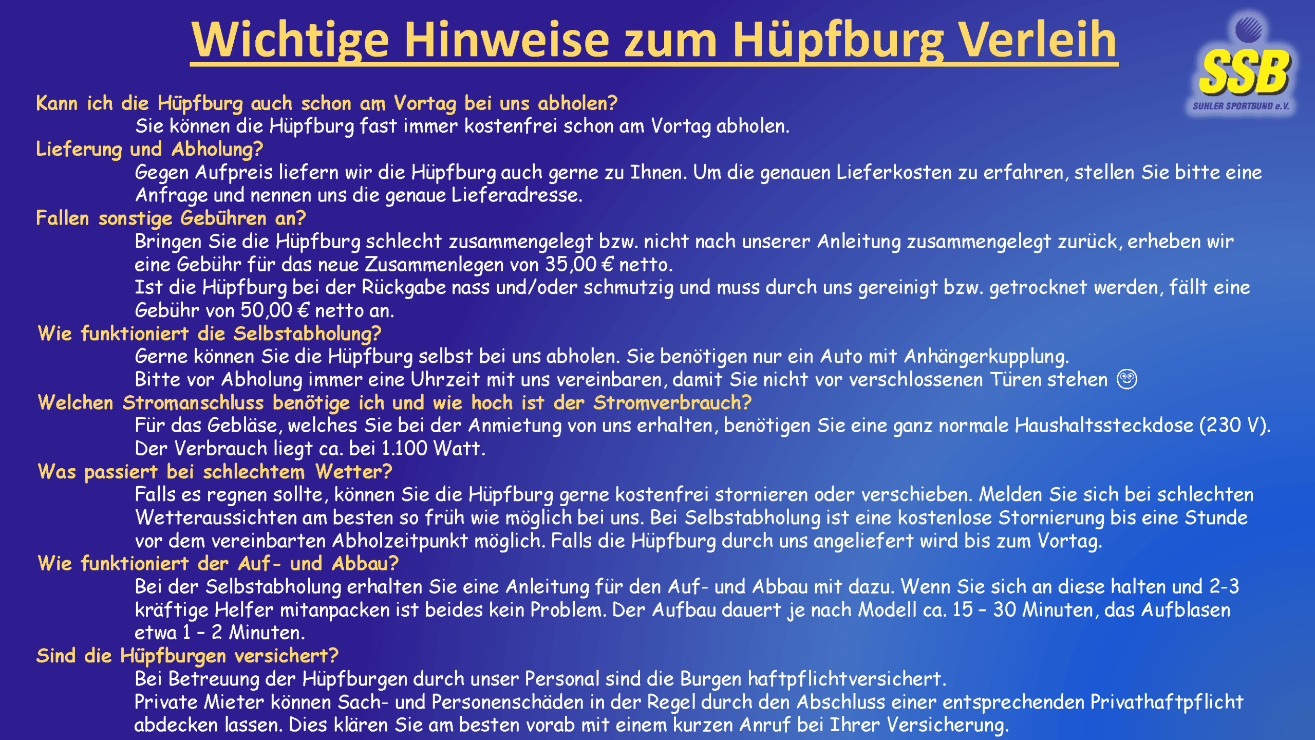 Verleih von Hüpfburgen und Spielmobil
