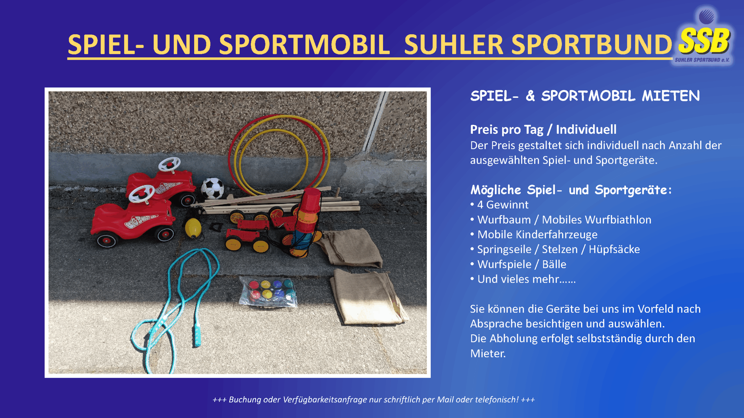 Verleih von Hüpfburgen und Spielmobil